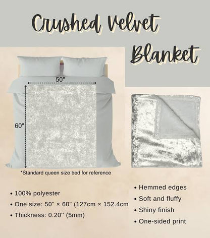 Crushed Velvet Blanket - Bullet For My Valentine Skull Heart Gothic Throw