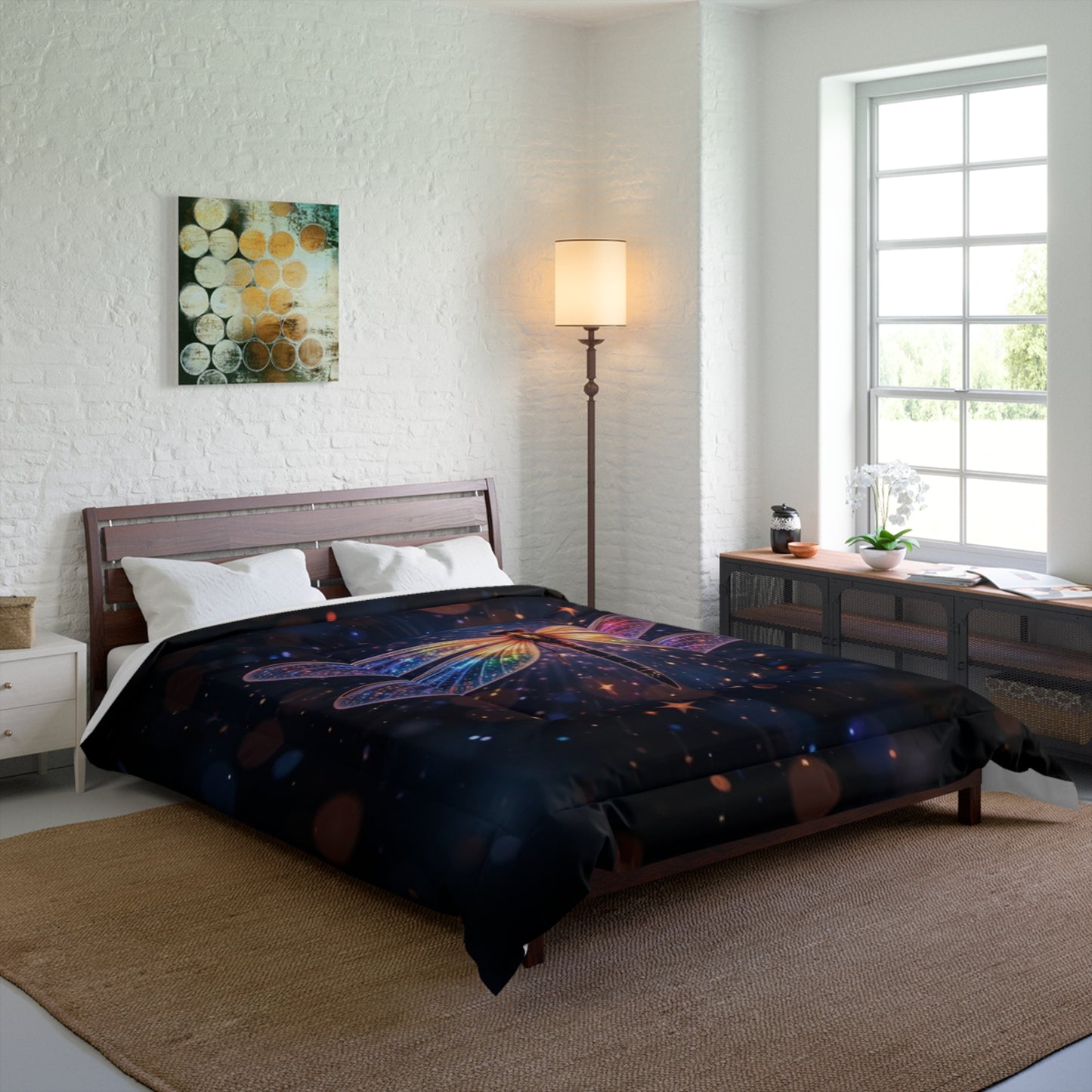 Dragonfly Comforter — Galaxy Rainbow Dragonfly