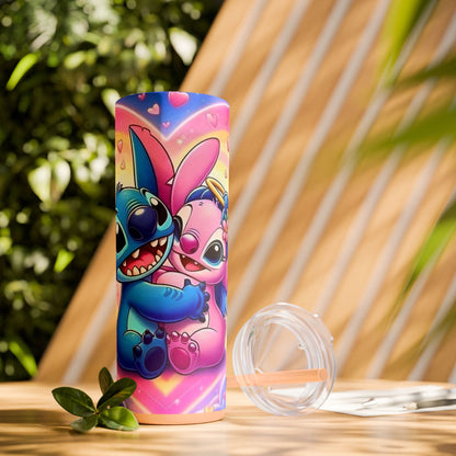 Skinny Tumbler - Stitch and Angel Love Design - House of O & A