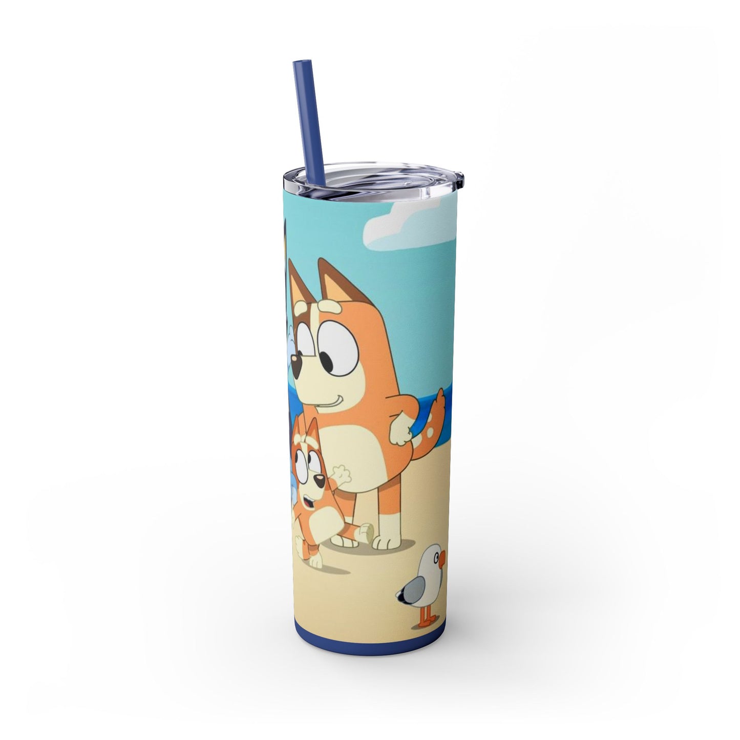 Bluey Beach Day Skinny Tumbler – 20 oz