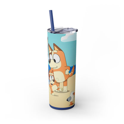 Bluey Beach Day Skinny Tumbler – 20 oz