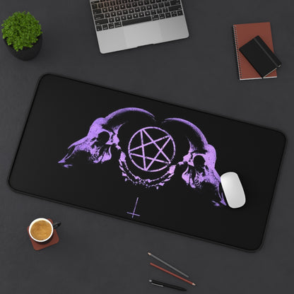 Violet Eclipse Desk Mat – Occult Skull Edition