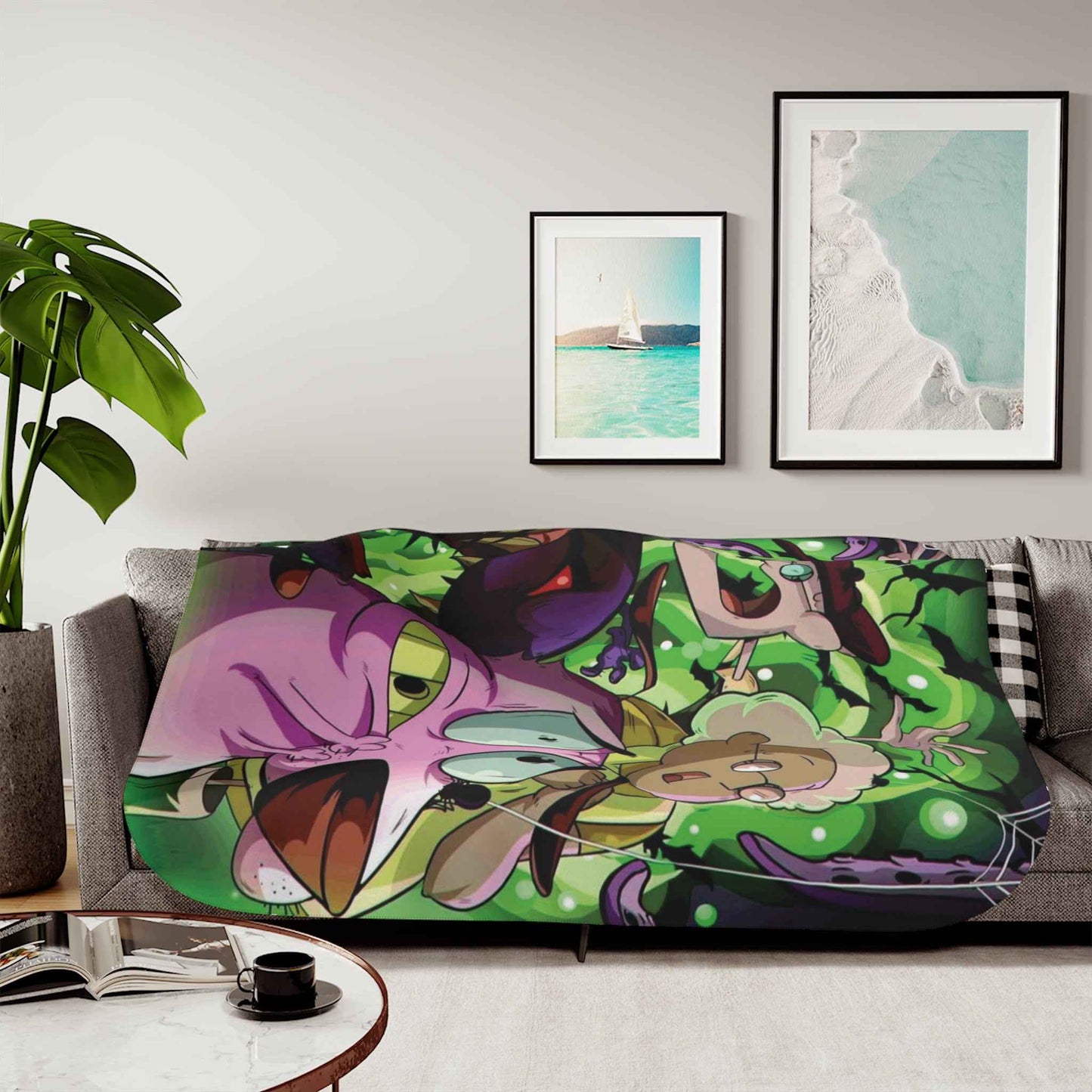 Courage the Cowardly Dog Sherpa Blanket