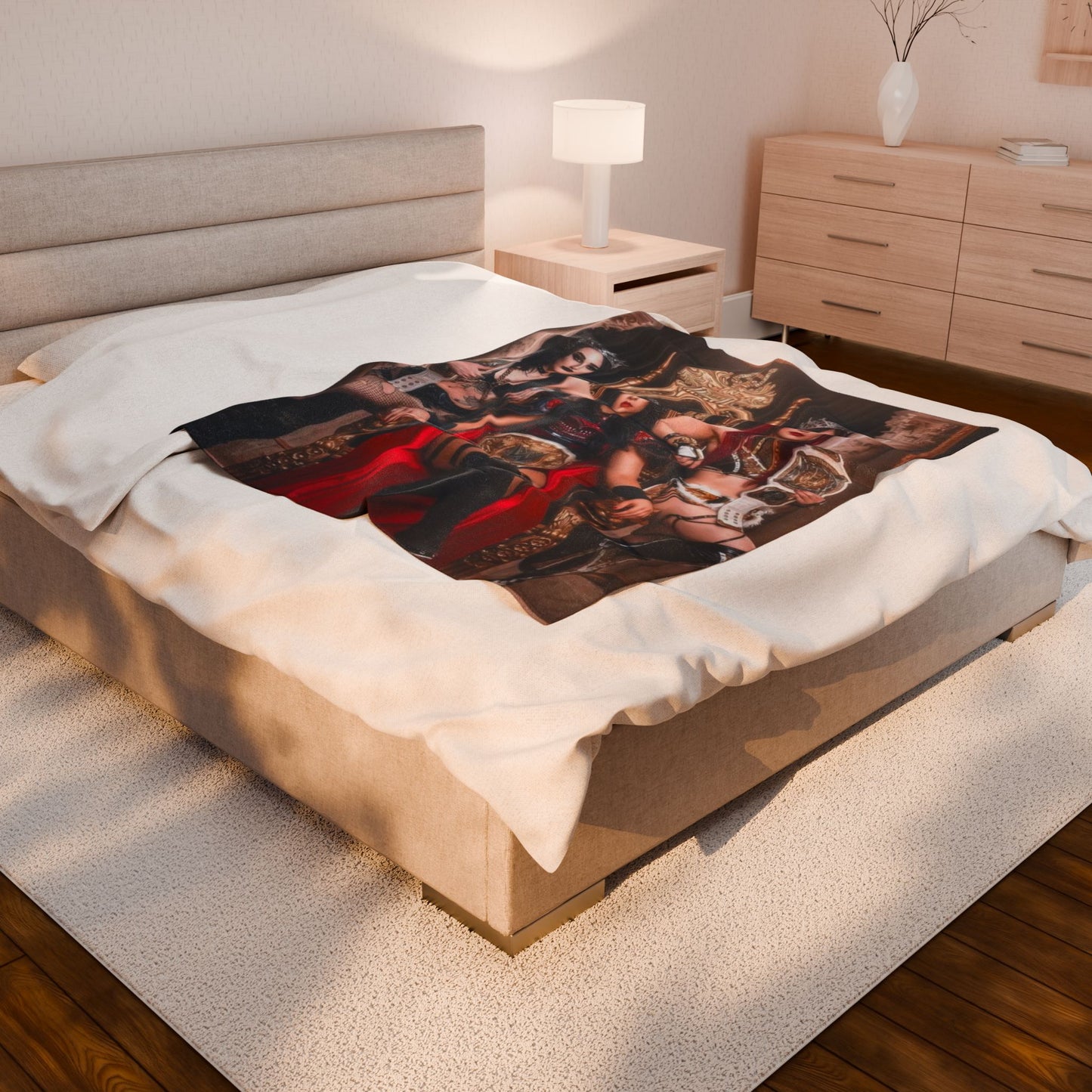 Royal Queens of the WWE Velvet Plush Blanket