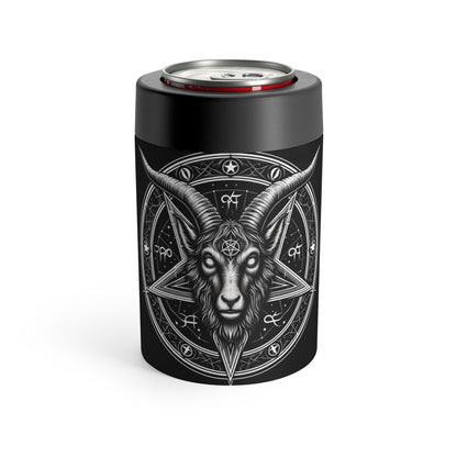 Soporte para latas de cabra pentagrama – Enfriador de bebidas gótico aislado