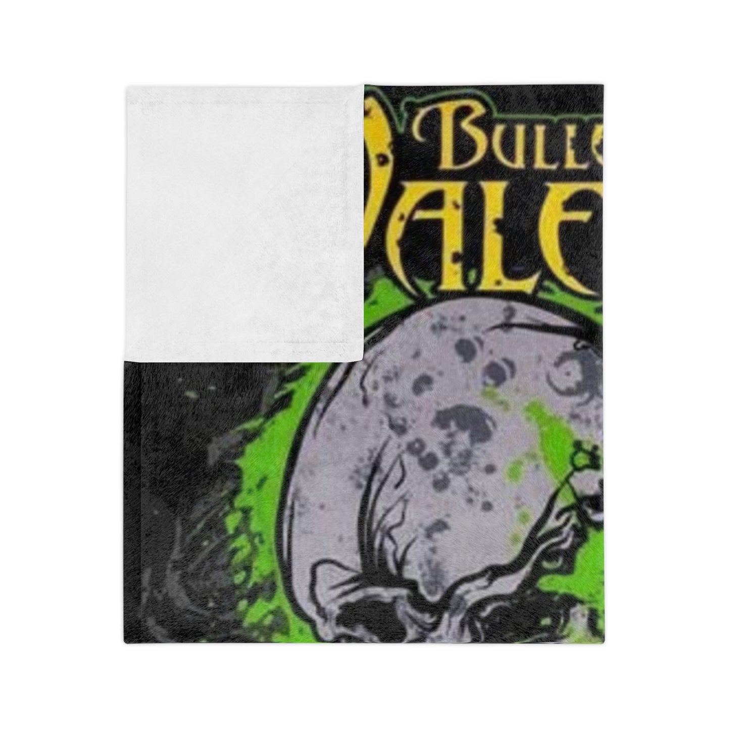 Bullet For My Valentine Skull Blanket — Green Gothic Band Microfiber Throw