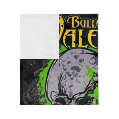 Bullet For My Valentine Skull Blanket — Green Gothic Band Microfiber Throw