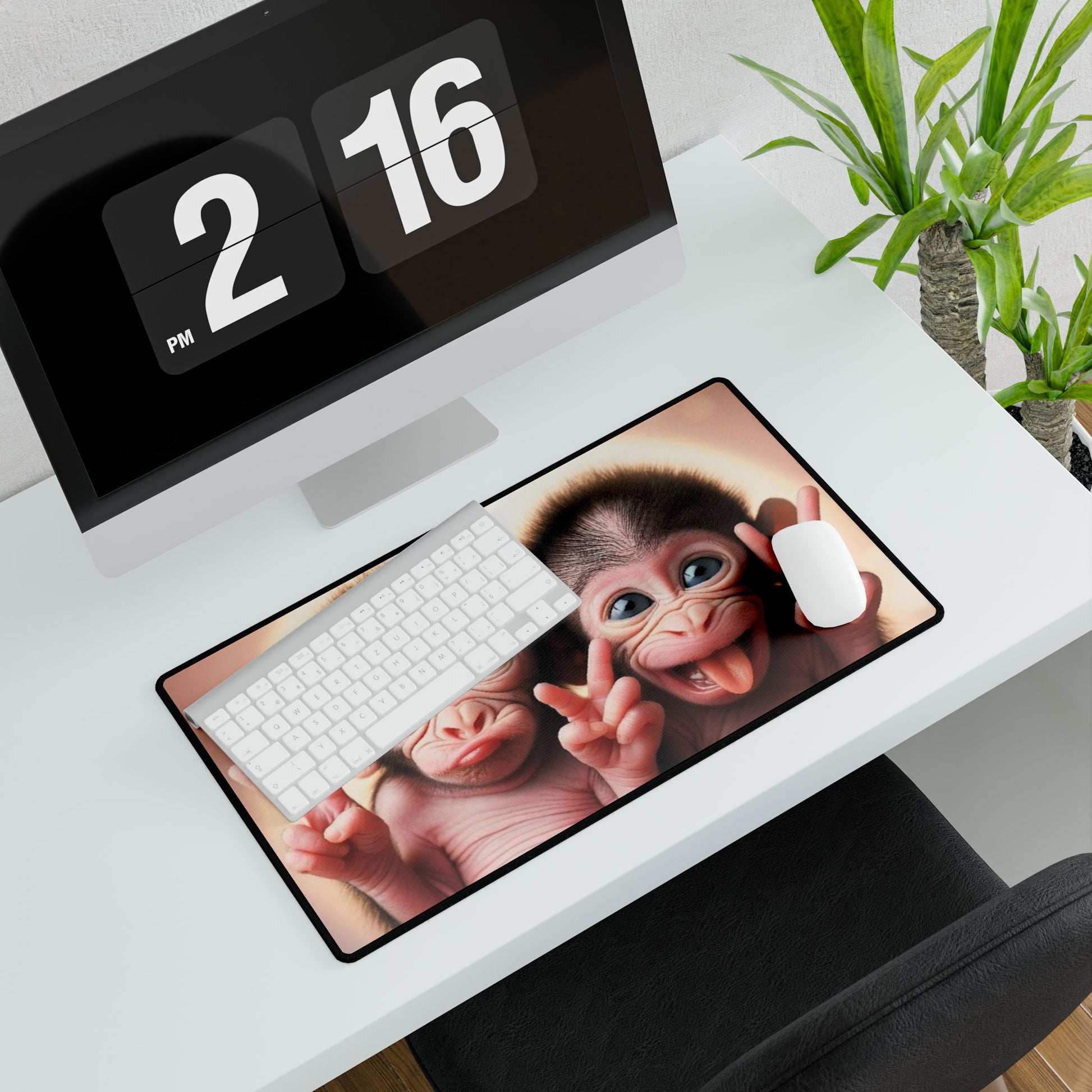 Cheeky Baby Monkeys Desk Mat - House of O & A