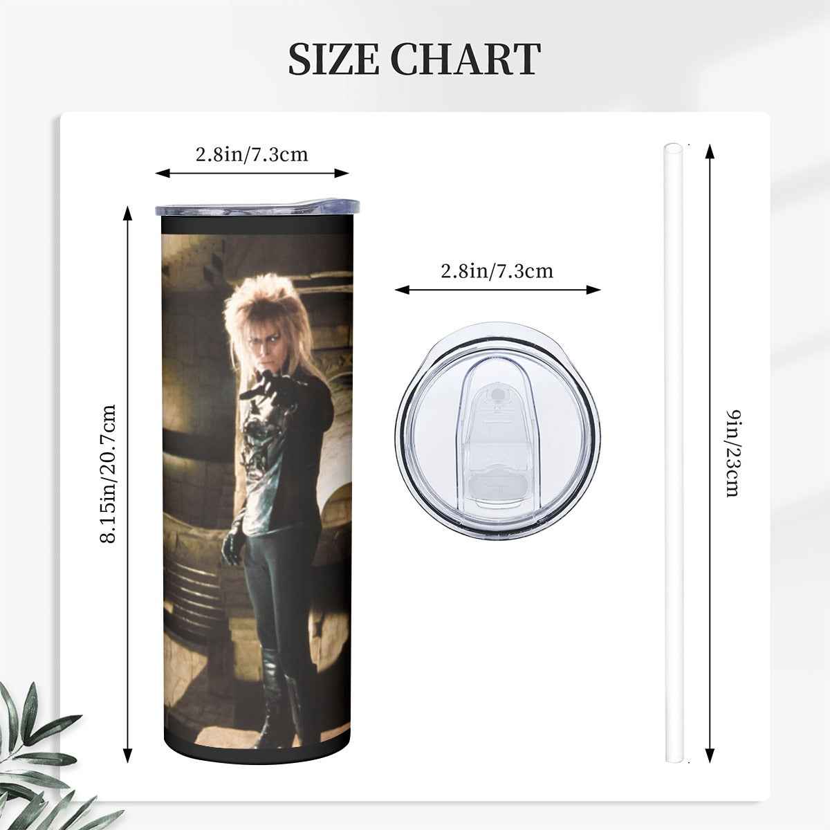 20OZ Straight Cup With Sliding Lid Printed in USA