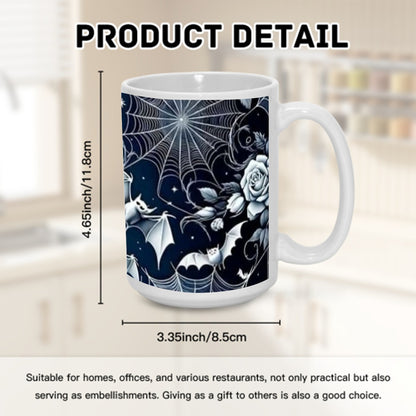 Midnight Web & Moon Rose Gothic Mug