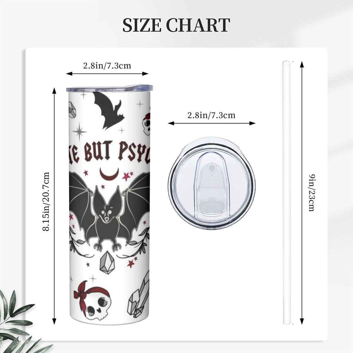 20OZ Straight Cup With Sliding Lid Printed in USA