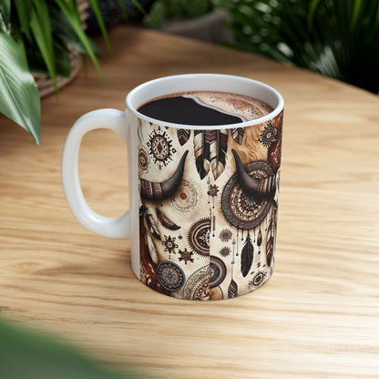 Western Skull Ceramic Mug - House of O & A