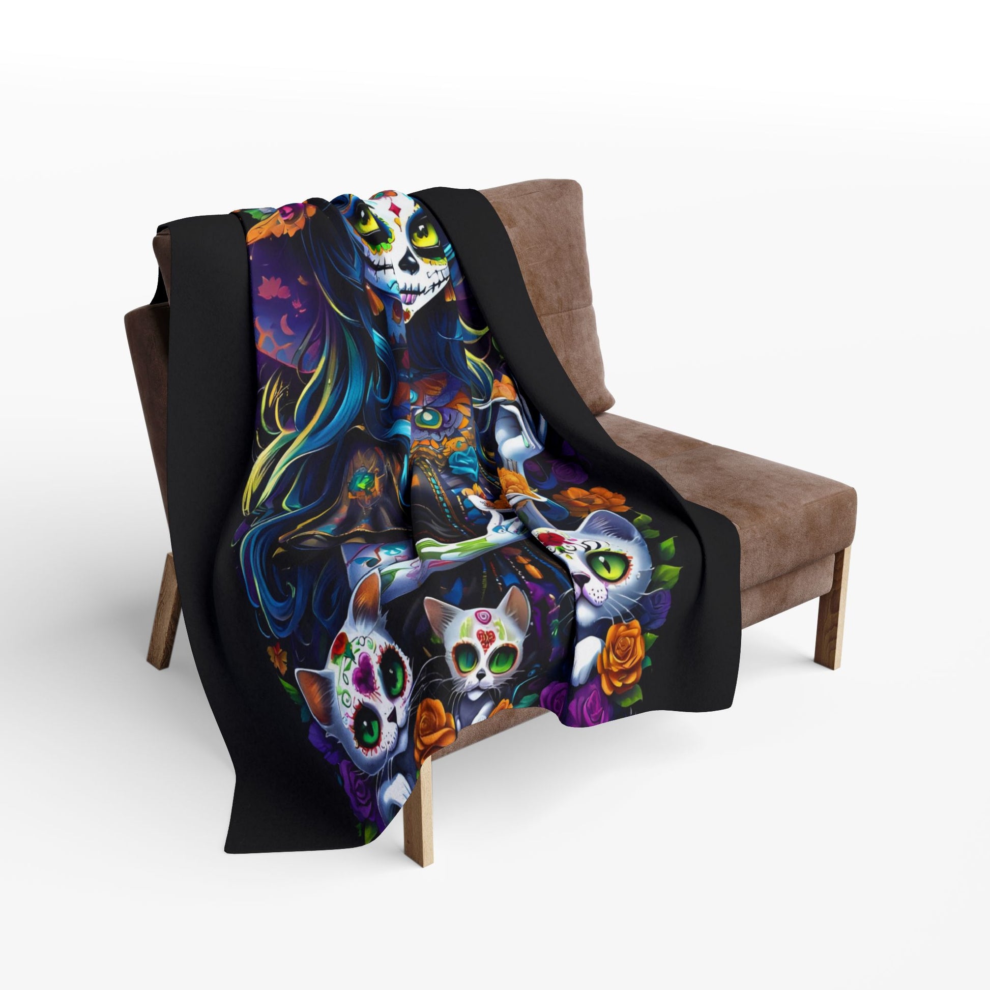 Day of the Dead Sugar Skull Girl Arctic Blanket - House of O & A
