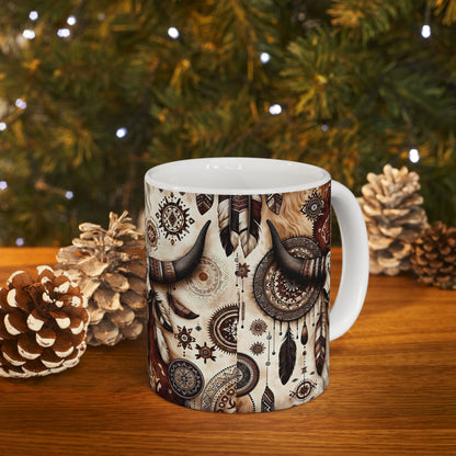 Western Skull Ceramic Mug - House of O & A