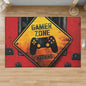 Warning Gamer Zone Area Rug
