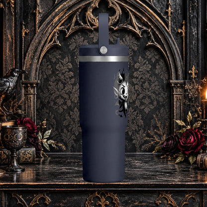 Gothic Cute Devil Couple Insulated Travel Mug