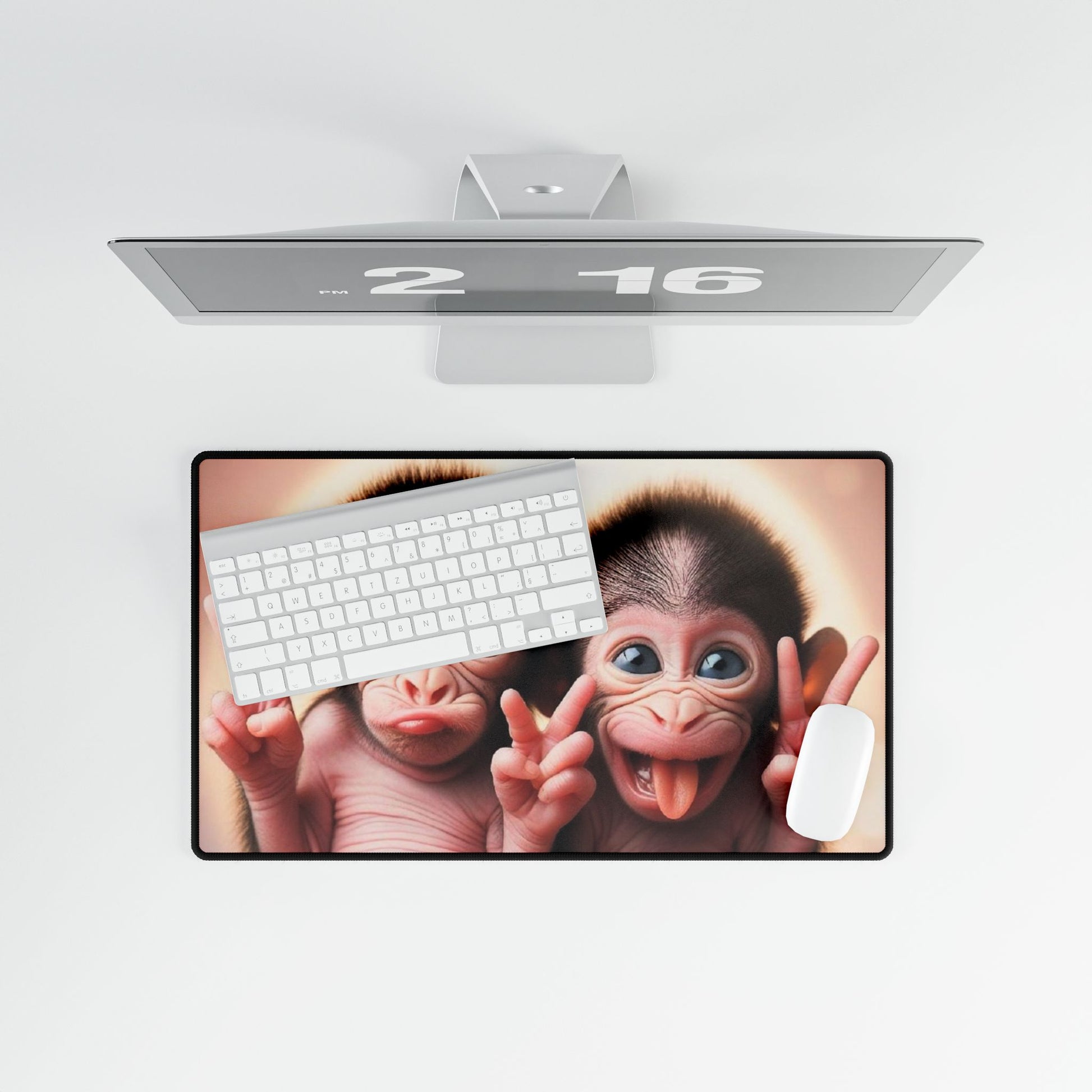 Cheeky Baby Monkeys Desk Mat - House of O & A