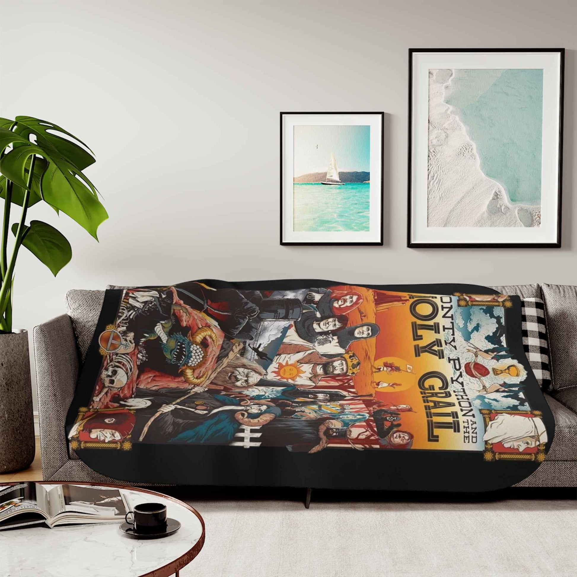 Quirky Holy Grail Sherpa Blanket