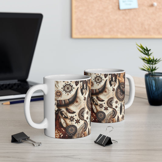 Western Skull Ceramic Mug