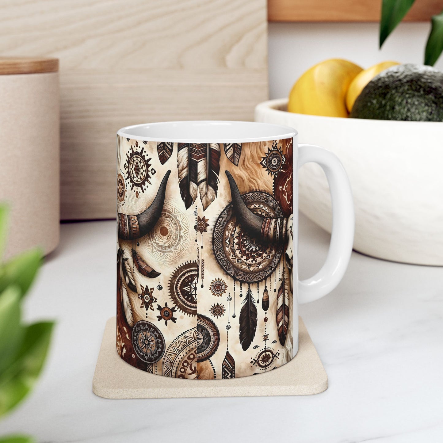 Western Skull Mug