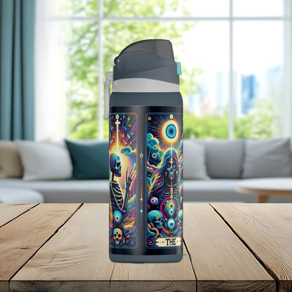 The Evil Eye Tarot Tumbler – Mystical Skeleton 32oz Insulated Water Bottle