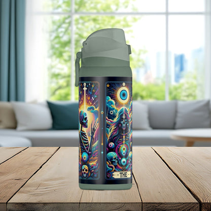 The Evil Eye Tarot Tumbler – Mystical Skeleton 32oz Insulated Water Bottle