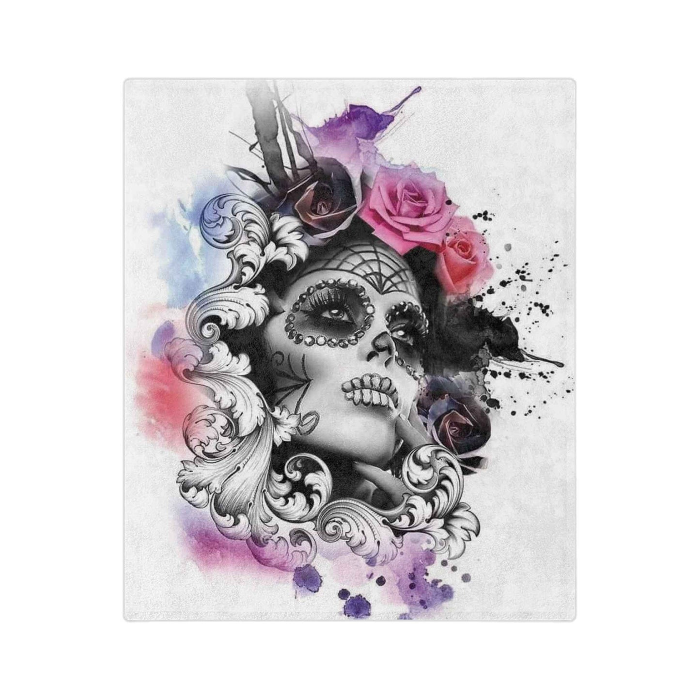 Day of the Dead  - Velveteen Minky Blanket