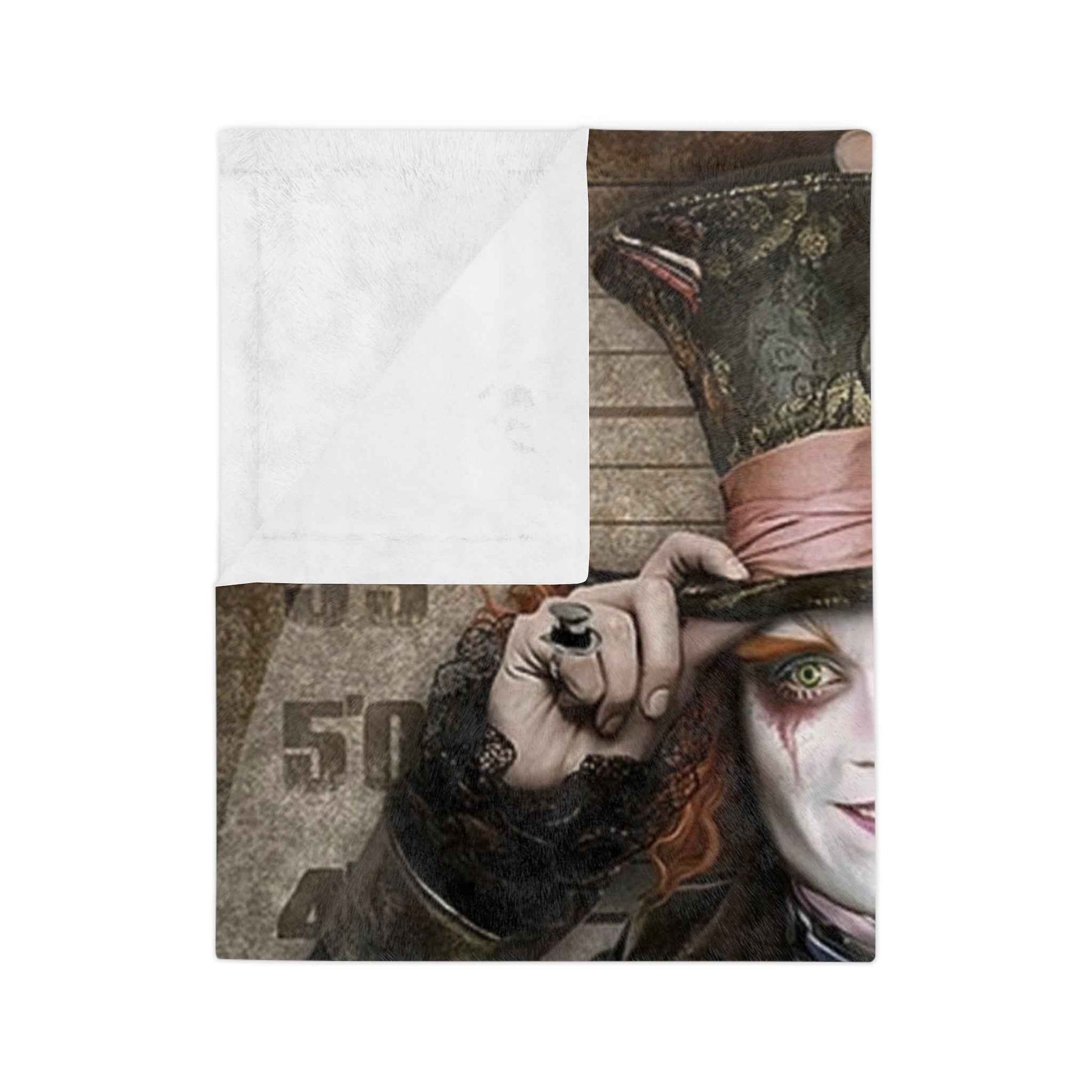 Mad Hatter - Velveteen Minky Blanket