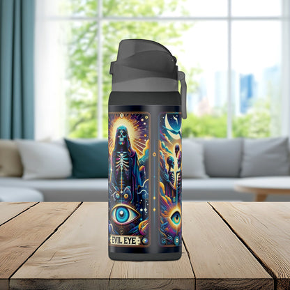 The Evil Eye Tarot Tumbler – Mystical Skeleton 32oz Insulated Water Bottle
