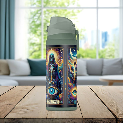 The Evil Eye Tarot Tumbler – Mystical Skeleton 32oz Insulated Water Bottle
