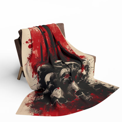 Arctic Fleece Blanket — Gothic Skull & Sword Graphic Throw