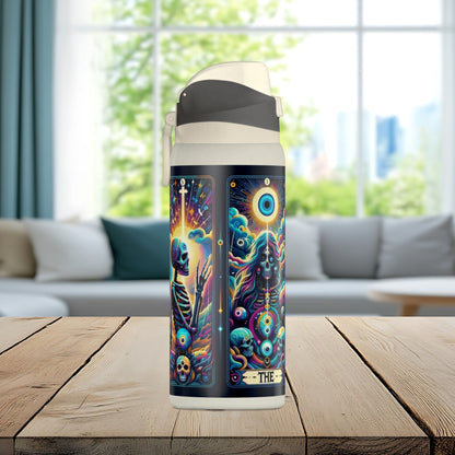 The Evil Eye Tarot Tumbler – Mystical Skeleton 32oz Insulated Water Bottle
