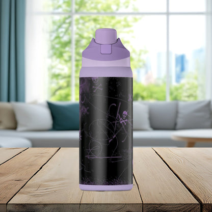 Purple Skull Chaos 32oz Insulated Water Bottle