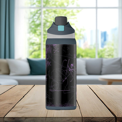 Purple Skull Chaos 32oz Insulated Water Bottle