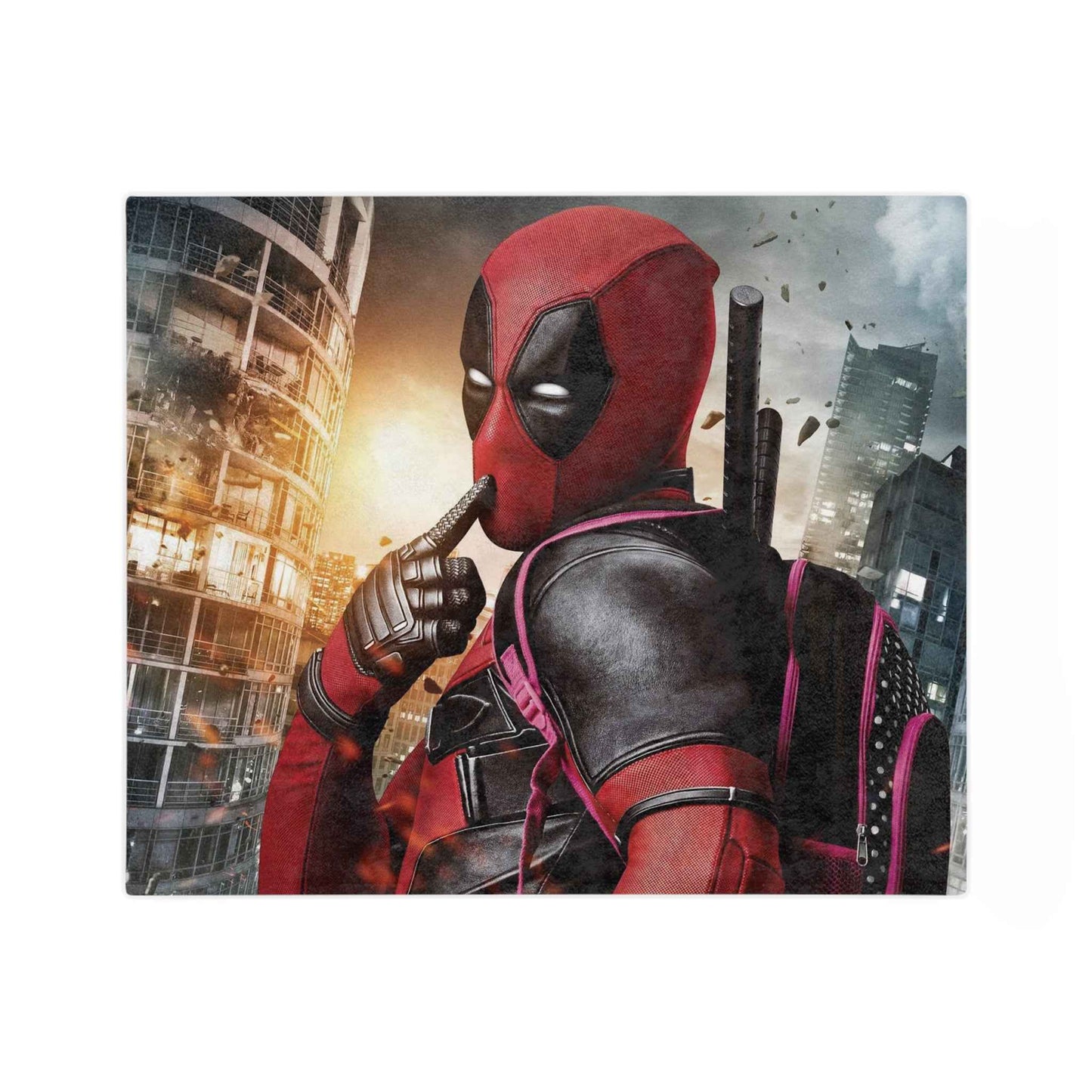 Cheeky Deadpool - Velveteen Minky Blanket