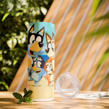 Bluey Beach Day Skinny Tumbler – 20 oz