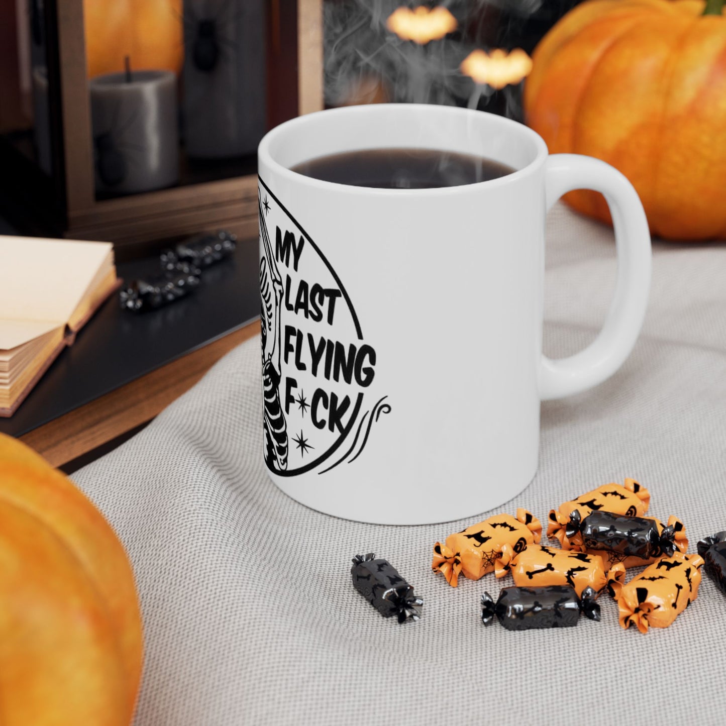 Copy of Skeleton 'There It Goes' Funny Gothic Ceramic Mug (11oz & 15oz)