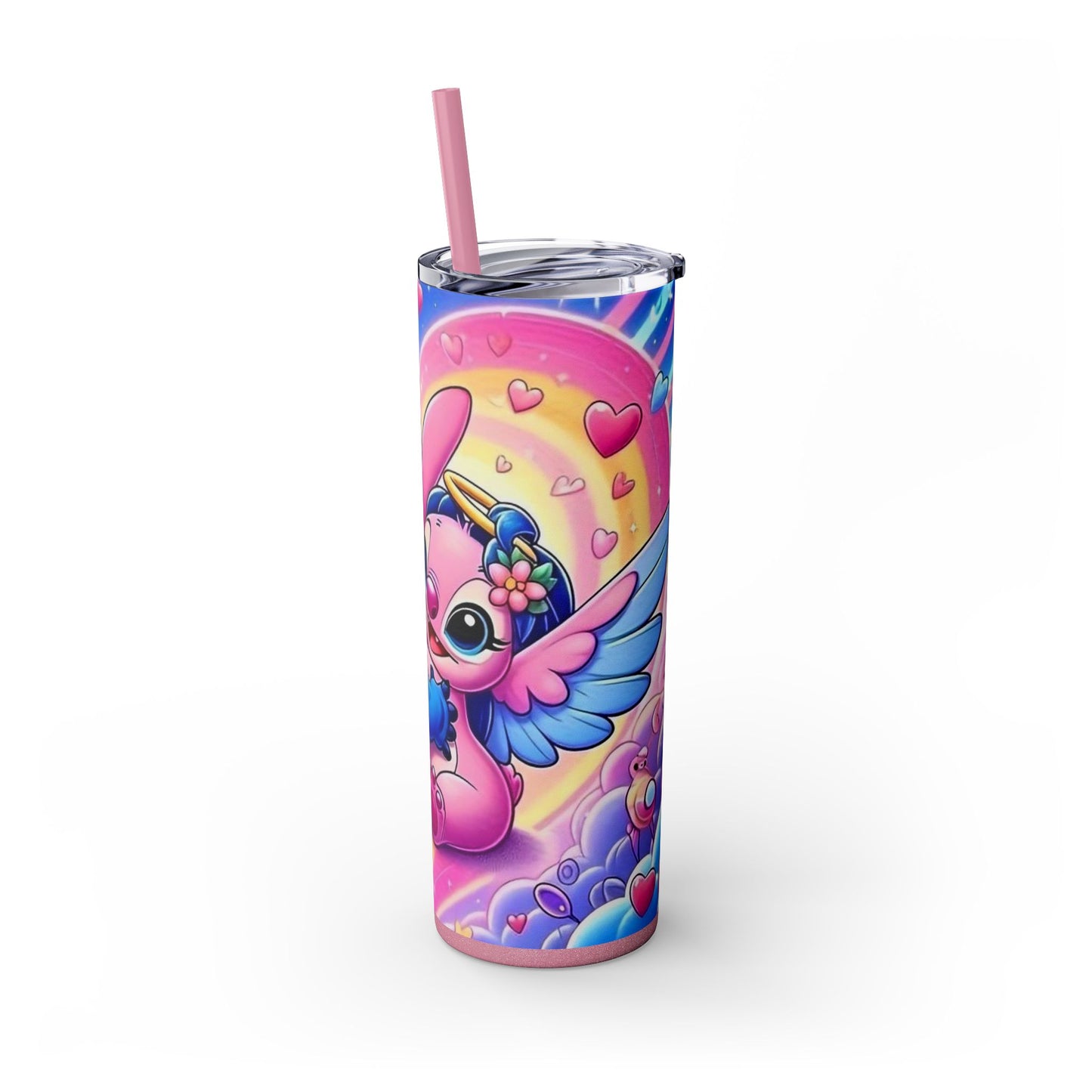 Skinny Tumbler - Stitch and Angel Love Design