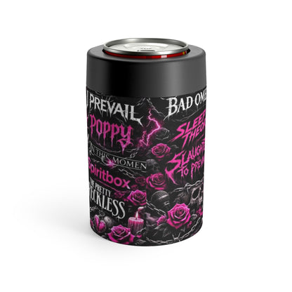 Can Holder - 'Metal Mama' Gothic Rock Can Cooler with Skull & Roses Design