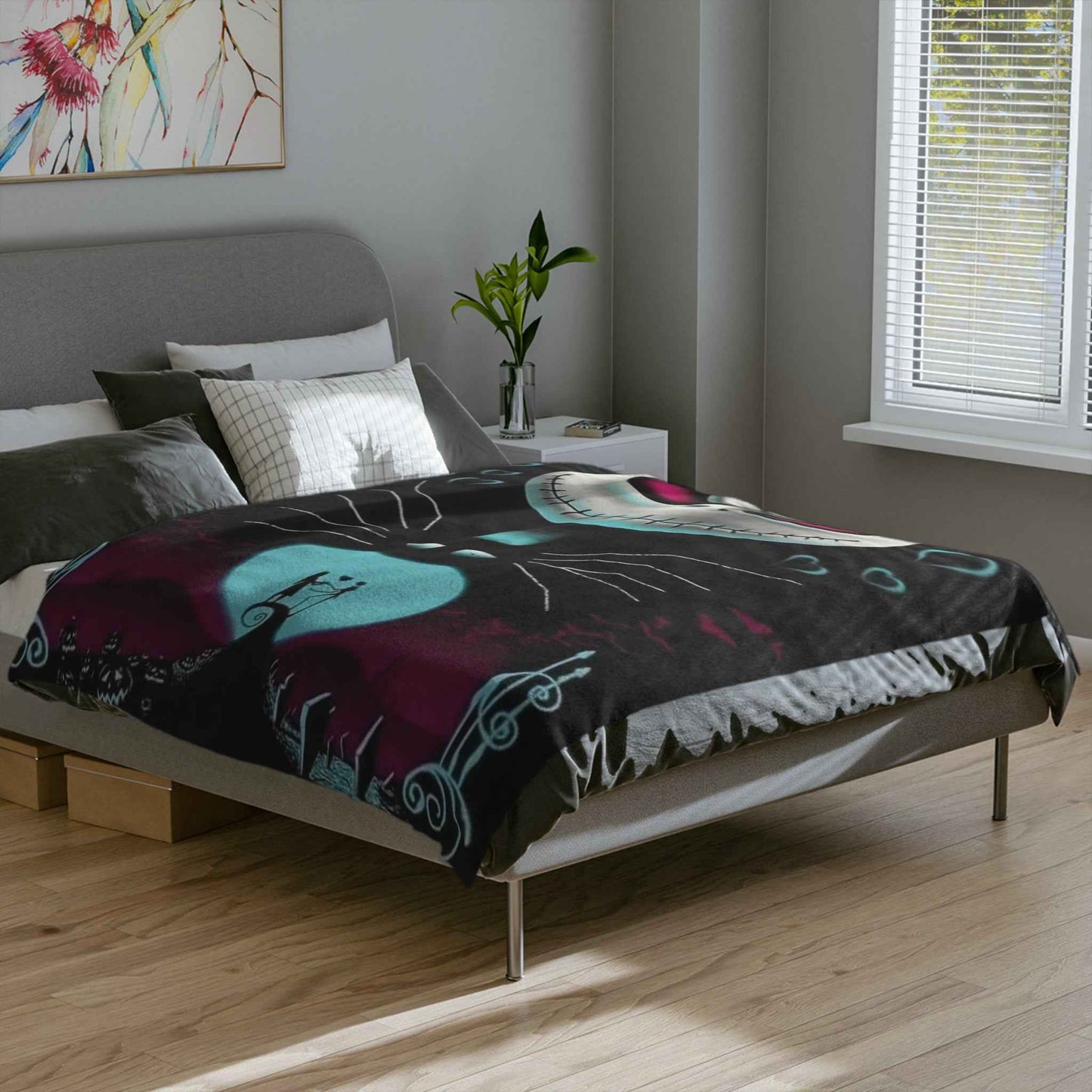 Jack Skeleton Halloween Velveteen Blanket