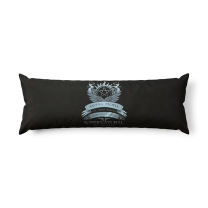 Supernatural Emblem Body Pillow — 'Saving People, Hunting Things' Long Bolster