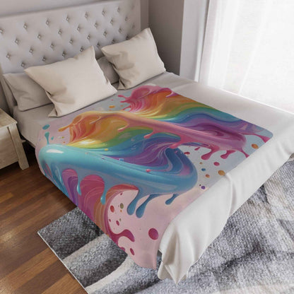 Rainbow Drip Mink Blanket