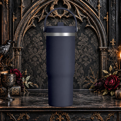 Gothic Cute Devil Couple Insulated Travel Mug