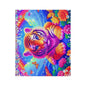 Bright, Beautiful Tiger - Velveteen Minky Blanket