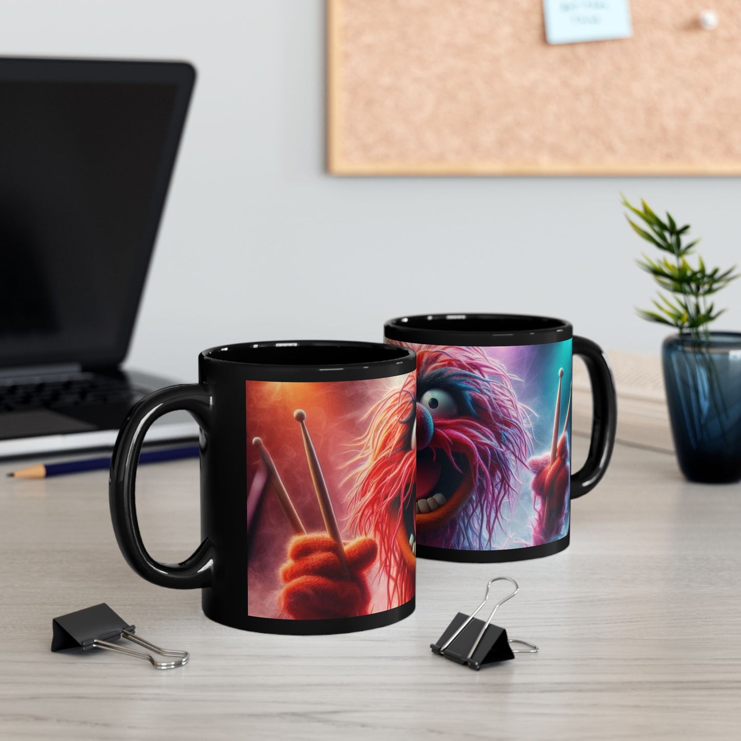 Muppet-Inspired Bright Animal Black Coffee Mug — 11oz & 15oz