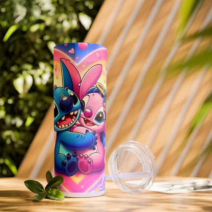 Skinny Tumbler - Stitch and Angel Love Design