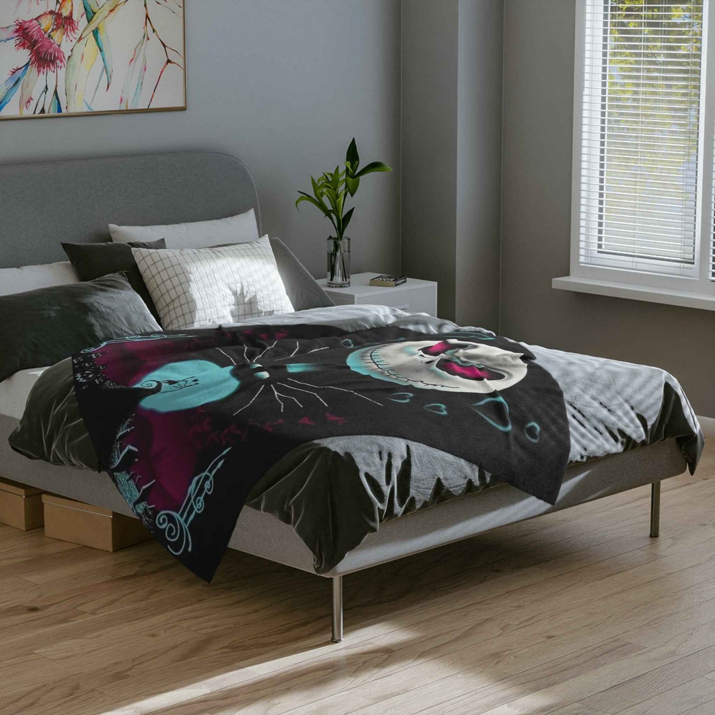 Jack Skeleton Halloween Velveteen Blanket