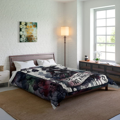 Queen of Spades Comforter – "Be a Queen, Not a Princess" Gothic Playing Card Bedspread