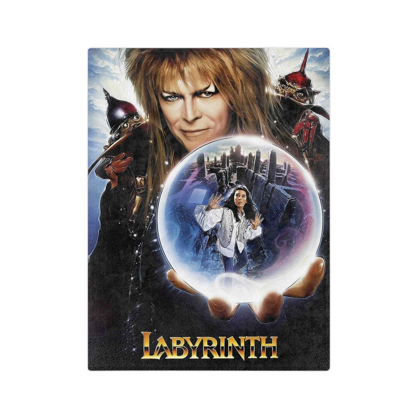 Jareth Labyrinth - Velveteen Minky Blanket