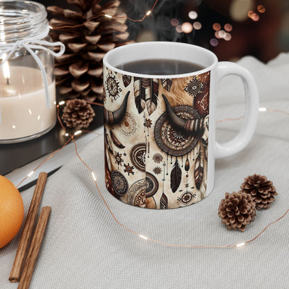 Western Skull Mug